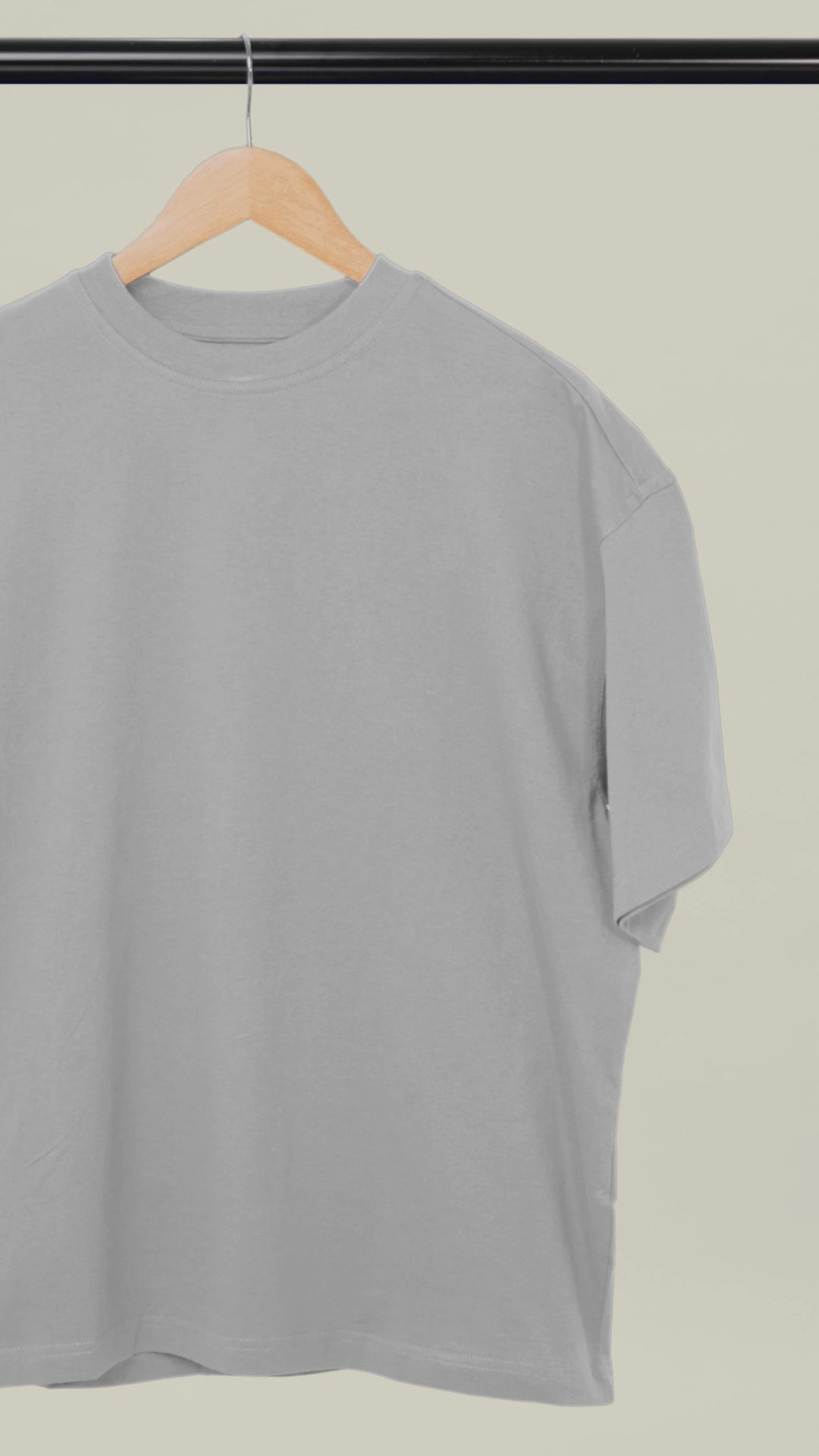 Unisex Oversized Classic Grey Melange T-Shirt