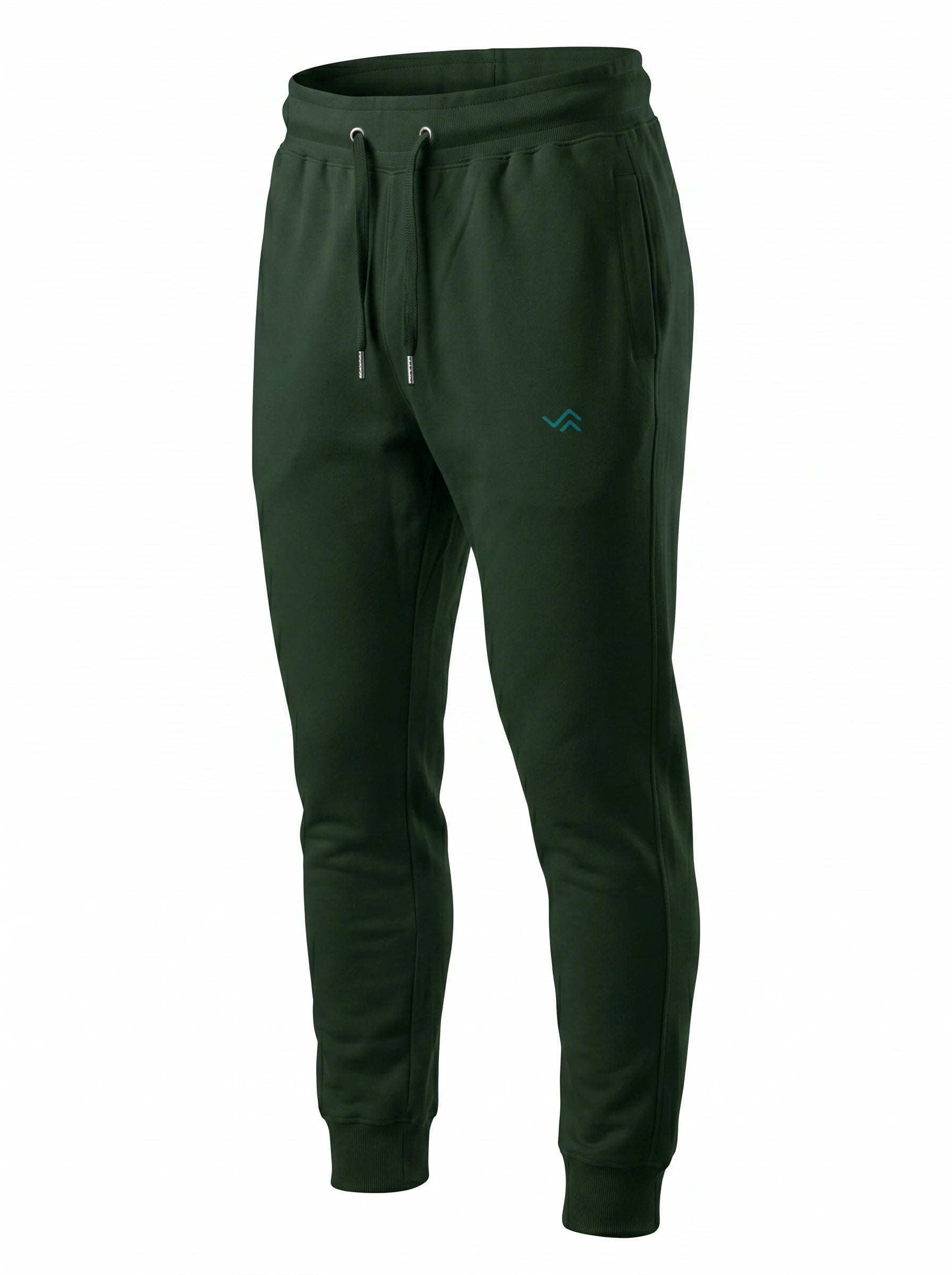 Entimessi beige Supima cotton tee with bottle green jogger, unisex co-ord set — view 5