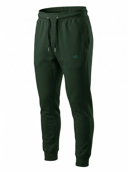 Entimessi beige Supima cotton tee with bottle green jogger, unisex co-ord set — view 5