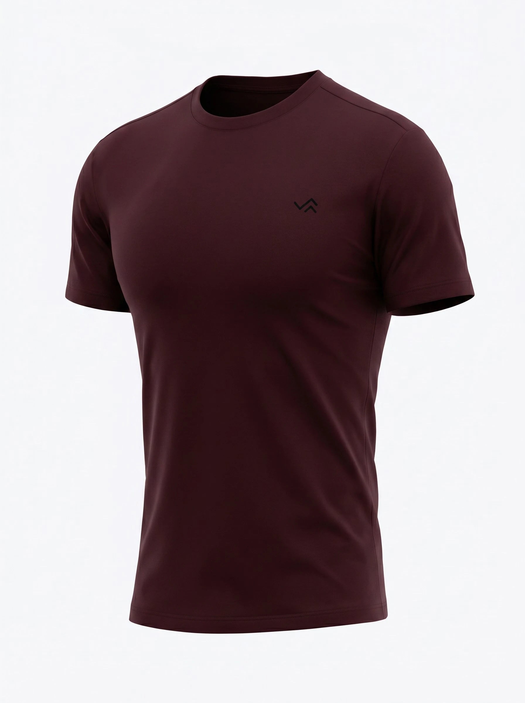 Entimessi maroon Supima cotton tee with grey melange jogger, unisex co-ord set — view 4