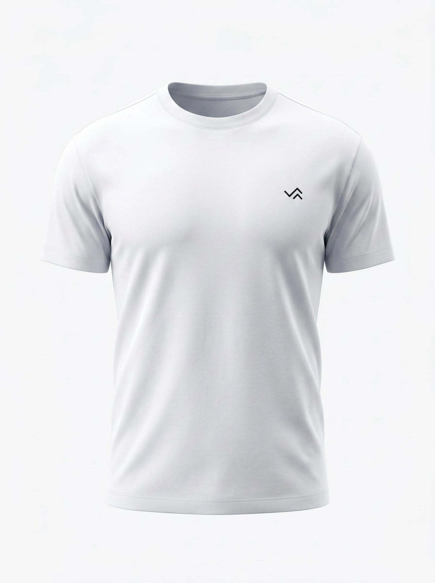 Entimessi white Supima cotton tee with navy blue jogger, unisex co-ord set — view 4