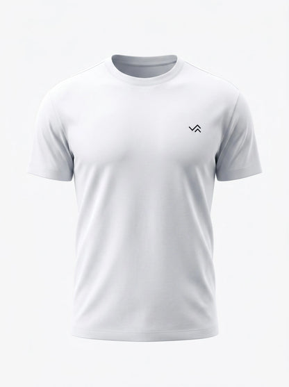 Entimessi white Supima cotton tee with navy blue jogger, unisex co-ord set — view 4