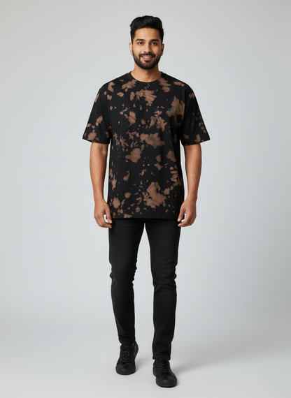 Entimessi Heavyweight Tie-Dye Oversized T-Shirt – Brown & Black Unisex Oversized Graphic T-shirts 260 GSM bio-washed breathable Cotton Blend Entimessi fabric:cotton-blend fit:oversized Graphic T-shirts Half Sleeves loungewear Lycra Rib Neck made in India Men menu:oversized neck:crew new Oversize T-shirts pre-shrunk Round Neck streetwear T-shirts Tie Dye Tie Dye Oversized T-Shirts Unisex Unisex Fit Unisex Oversized Graphic T-shirts Women