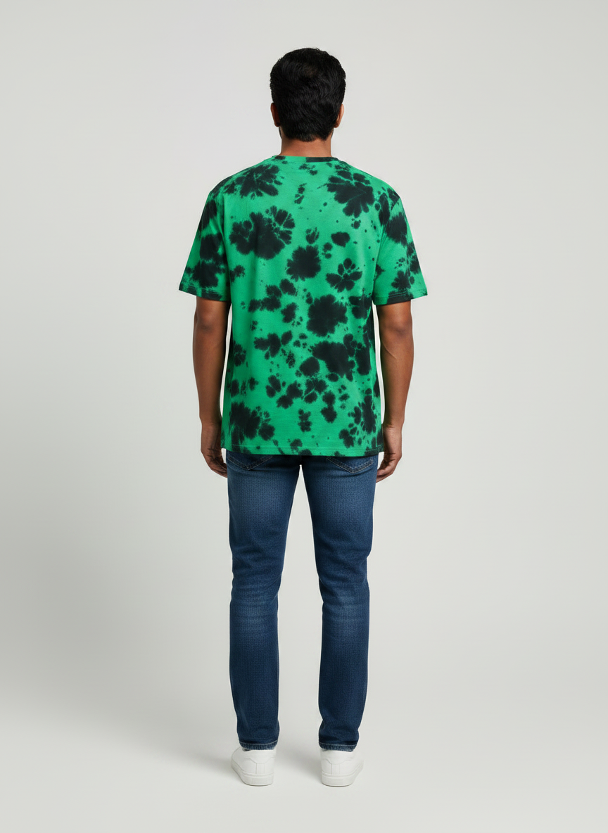 Entimessi Heavyweight Oversized Tie-Dye Tee – Acid Green & Onyx Black Unisex Oversized Graphic T-shirts 260 GSM bio-washed breathable Cotton Blend Entimessi fabric:cotton-blend fit:oversized Graphic T-shirts Half Sleeves loungewear Lycra Rib Neck made in India Men menu:oversized neck:crew new Oversize T-shirts pre-shrunk Round Neck streetwear T-shirts Tie Dye Tie Dye Oversized T-Shirts Unisex Unisex Fit Unisex Oversized Graphic T-shirts Women
