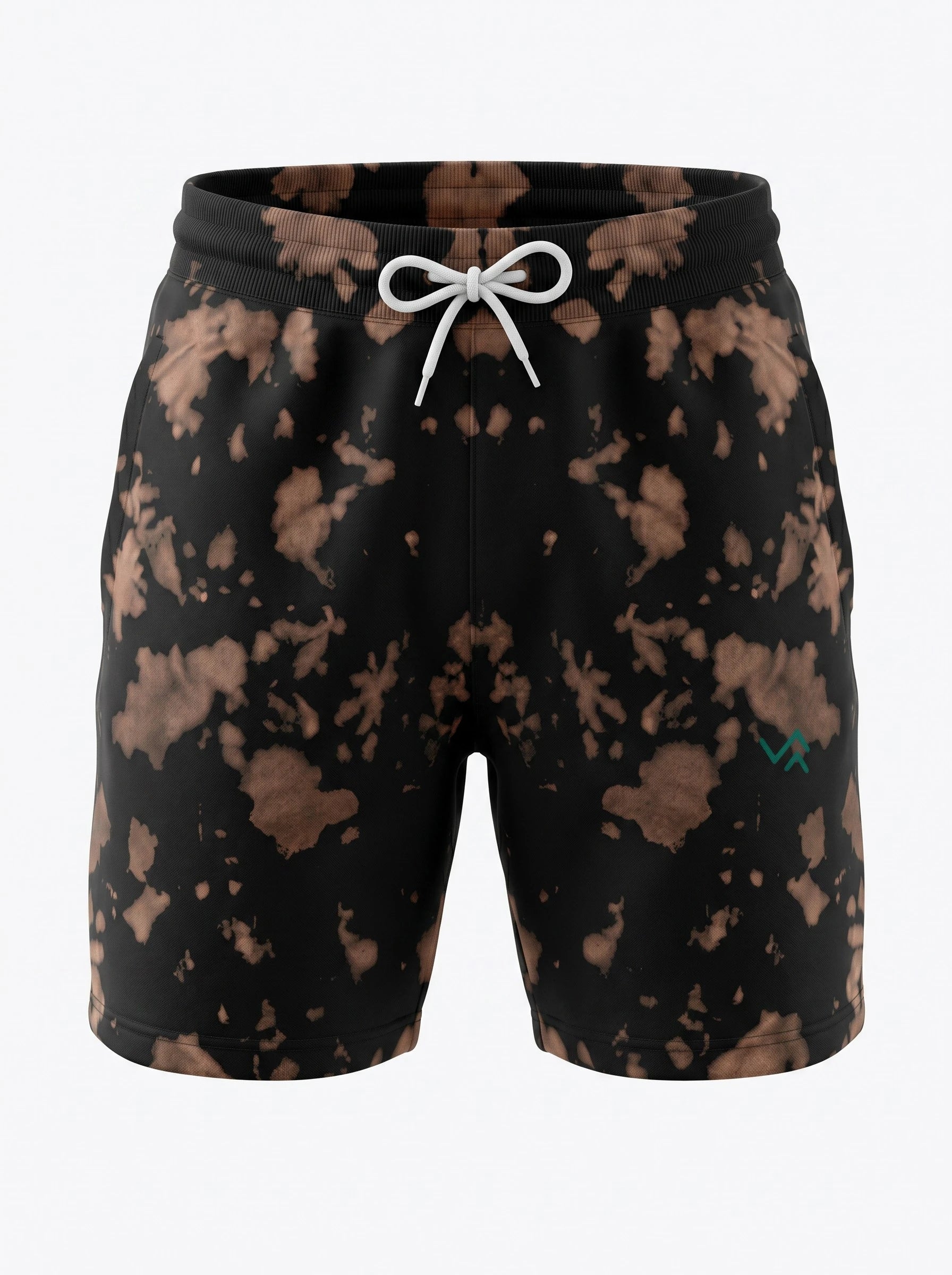 Entimessi Brown on Black Unisex Tie-Dye Terry Shorts Tie-dye Shorts 260 GSM Activewear beachwear Casual Shorts Cotton Blend Drawstring Waist Shorts Entimessi fabric:cotton-blend loungewear made in India made to order Men menu:shorts new Premium Terry Shorts relaxed fit Shorts slip-in pockets style:tie-dye Terry Shorts Tie Dye type:shorts Unisex Unisex terry shorts Women