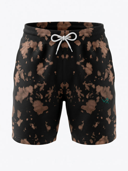 Entimessi Unisex Brown on Black Tie Dye Shorts | Premium Cotton Blend Tie-dye Shorts 260 GSM Activewear beachwear Casual Shorts Cotton Blend Drawstring Waist Shorts Entimessi loungewear made in India made to order Men new Premium Terry Shorts relaxed fit Shorts slip-in pockets Terry Shorts Tie Dye Unisex Unisex terry shorts Women