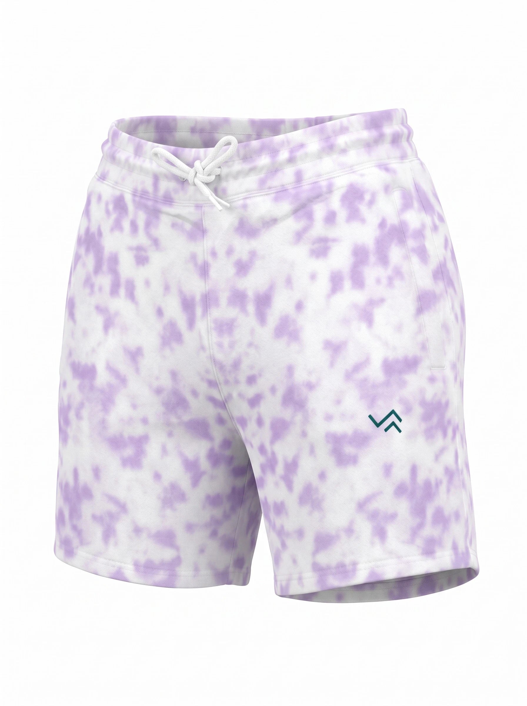 Entimessi Lavender on White Unisex Tie-Dye Terry Shorts Tie-dye Shorts 260 GSM Activewear beachwear Casual Shorts Cotton Blend Drawstring Waist Shorts Entimessi fabric:cotton-blend loungewear made in India made to order Men menu:shorts new Premium Terry Shorts relaxed fit Shorts slip-in pockets style:tie-dye Terry Shorts Tie Dye type:shorts Unisex Unisex terry shorts Women