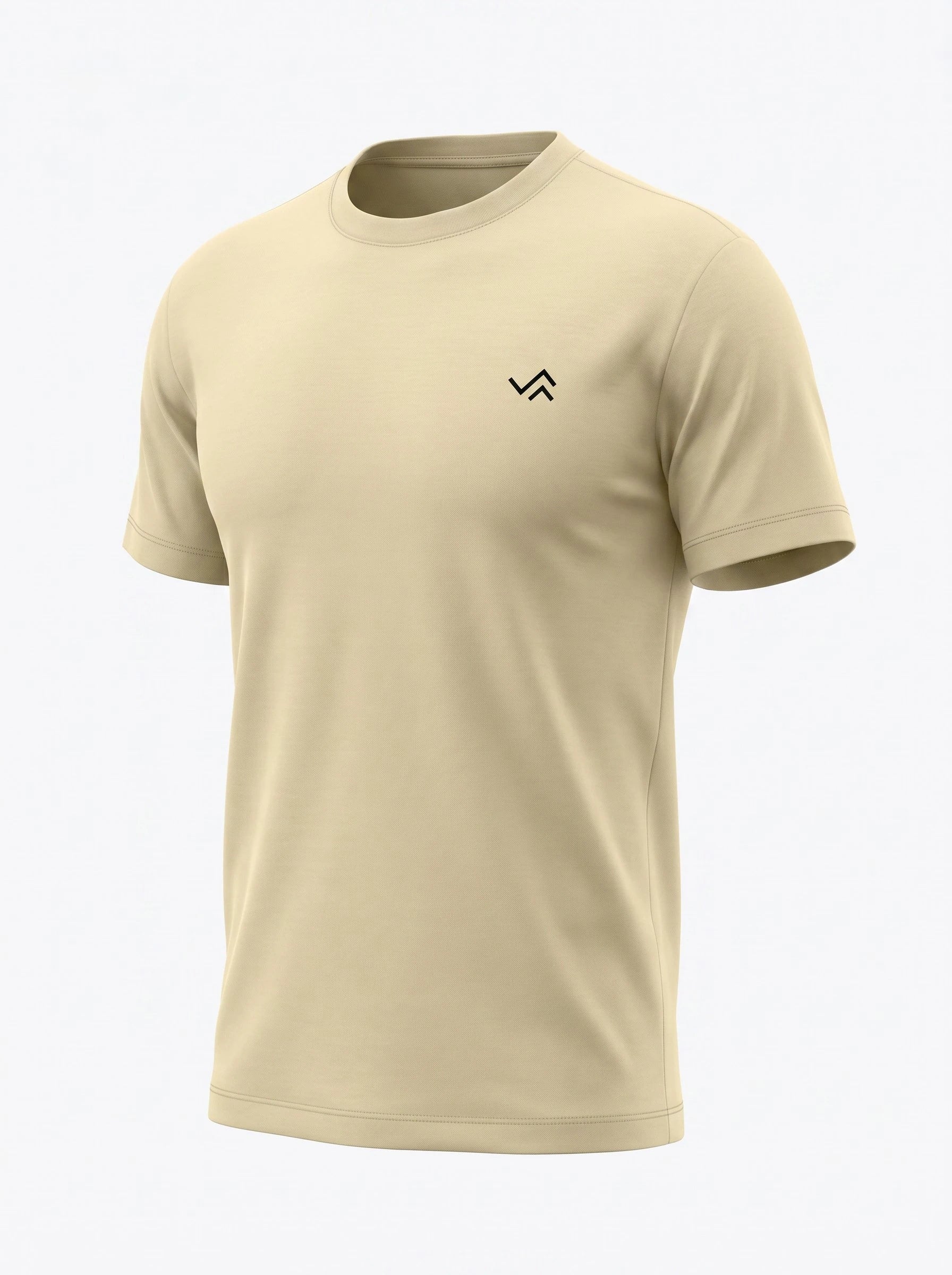 Entimessi beige Supima cotton tee with bottle green jogger, unisex co-ord set — view 4