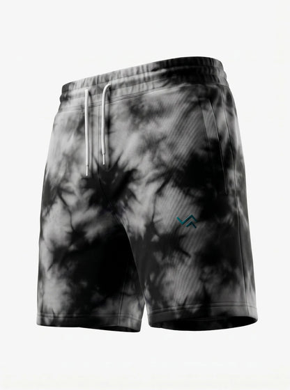 Entimessi White on Black Unisex Tie-Dye Terry Shorts Tie-dye Shorts 260 GSM Activewear beachwear Casual Shorts Cotton Blend Drawstring Waist Shorts Entimessi fabric:cotton-blend loungewear made in India made to order Men menu:shorts new Premium Terry Shorts relaxed fit Shorts slip-in pockets style:tie-dye Terry Shorts Tie Dye type:shorts Unisex Unisex terry shorts Women