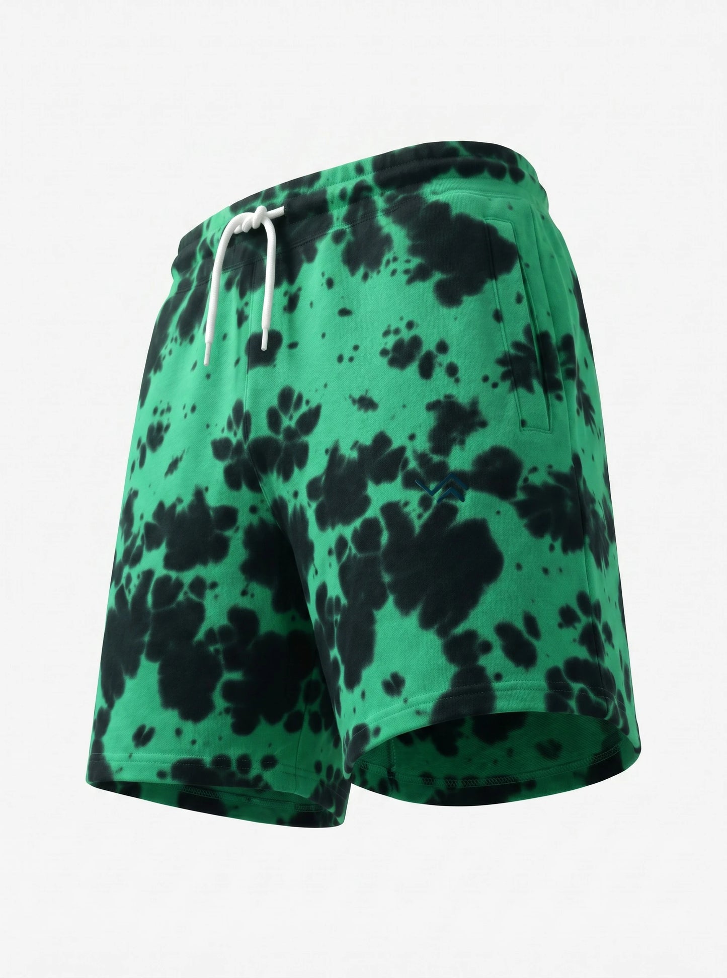 Entimessi Green on Black Unisex Tie-Dye Terry Shorts Tie-dye Shorts 260 GSM Activewear beachwear Casual Shorts Cotton Blend Drawstring Waist Shorts Entimessi fabric:cotton-blend loungewear made in India made to order Men menu:shorts new Premium Terry Shorts relaxed fit Shorts slip-in pockets style:tie-dye Terry Shorts Tie Dye type:shorts Unisex Unisex terry shorts Women