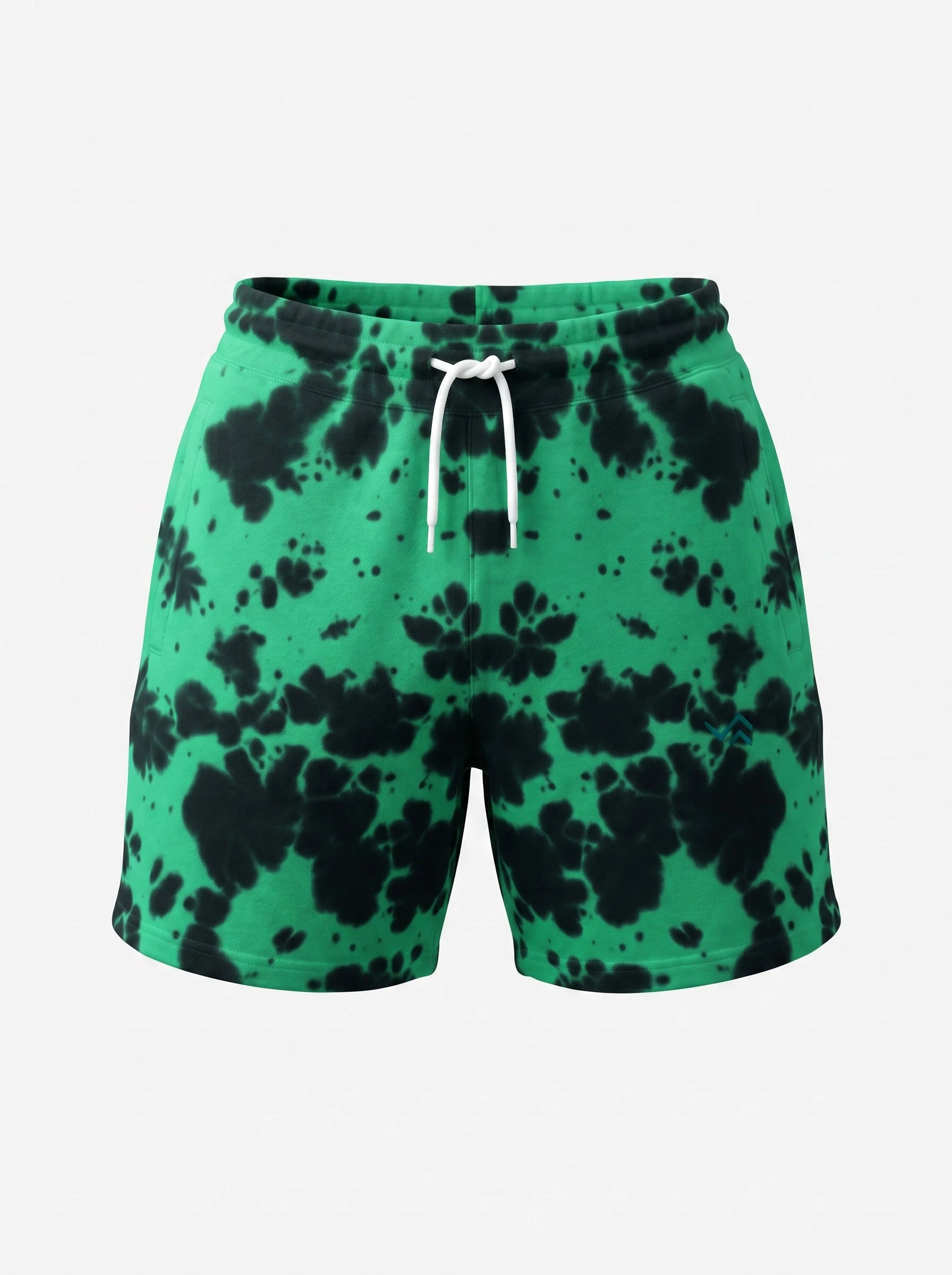 Entimessi Green on Black Unisex Tie-Dye Terry Shorts Tie-dye Shorts 260 GSM Activewear beachwear Casual Shorts Cotton Blend Drawstring Waist Shorts Entimessi fabric:cotton-blend loungewear made in India made to order Men menu:shorts new Premium Terry Shorts relaxed fit Shorts slip-in pockets style:tie-dye Terry Shorts Tie Dye type:shorts Unisex Unisex terry shorts Women