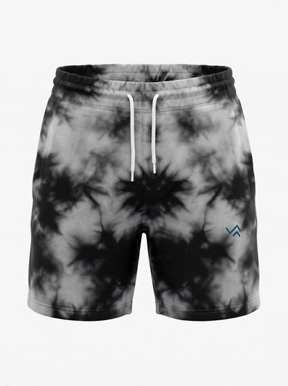 Entimessi White on Black Unisex Tie-Dye Terry Shorts Tie-dye Shorts 260 GSM Activewear beachwear Casual Shorts Cotton Blend Drawstring Waist Shorts Entimessi fabric:cotton-blend loungewear made in India made to order Men menu:shorts new Premium Terry Shorts relaxed fit Shorts slip-in pockets style:tie-dye Terry Shorts Tie Dye type:shorts Unisex Unisex terry shorts Women
