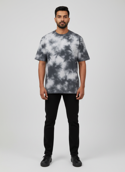 Entimessi Heavyweight Monochrome Tie-Dye Oversized T-Shirt – Black & White Unisex Oversized Graphic T-shirts 260 GSM bio-washed breathable Cotton Blend Entimessi fabric:cotton-blend fit:oversized Graphic T-shirts Half Sleeves loungewear Lycra Rib Neck made in India Men menu:oversized neck:crew new Oversize T-shirts pre-shrunk Round Neck streetwear T-shirts Tie Dye Tie Dye Oversized T-Shirts Unisex Unisex Fit Unisex Oversized Graphic T-shirts Women