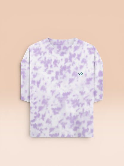 Entimessi White & Lavender Tie-Dye Co-ord Set – Oversized Tee + Relaxed Shorts | Unisex Loungewear Loungewear 260 GSM beachwear Co-ord Set Cotton Blend Entimessi Loungewear Loungewear Set Made in India Made to Order Matching Set Men new Oversized Relaxed Fit streetwear Tee and Shorts Set Tie Dye Tie-Dye Set Twinning Unisex White & Lavender Women